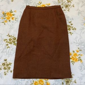 Dark Brown Mid Length Skirt